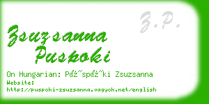 zsuzsanna puspoki business card